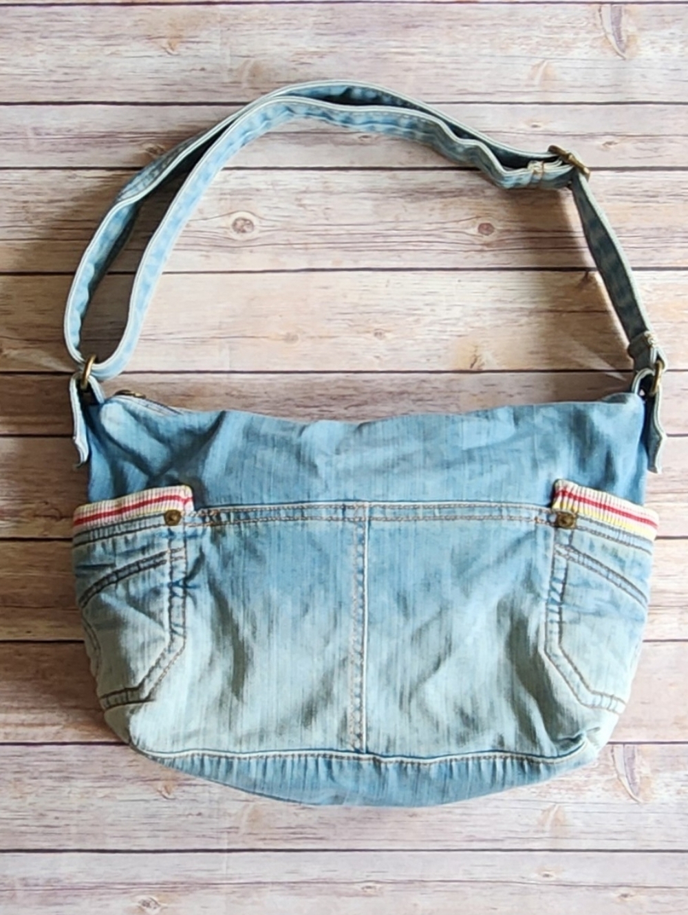 GAP Light Blue Denim Hobo Bag